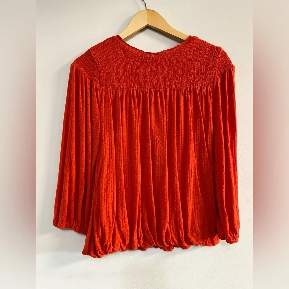 Free People Begonia Embroidered Boho Top Blouse medium - Picture 4 of 8